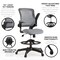 Emma and Oliver Mid-Back Mesh Ergonomic Drafting Chair with Foot Ring and Flip-Up Arms